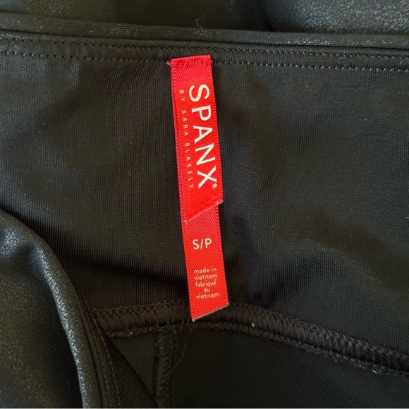 SPANX Black Faux Leather Leggings - Picture 6 of 7